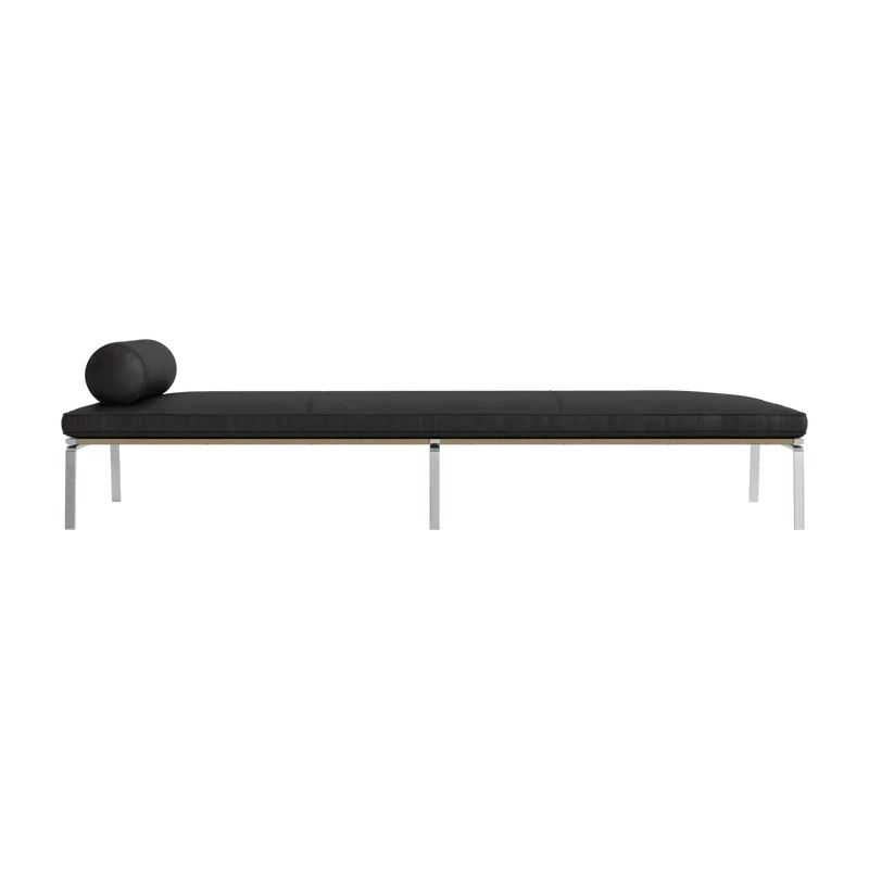 Lit de jour en acier et cuir anthracite Man - NORR11