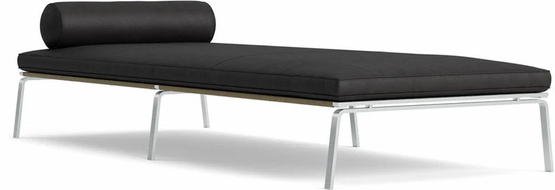 Lit de jour en acier et cuir anthracite Man - NORR11