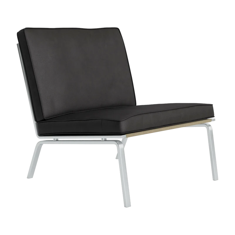 Fauteuil en acier et cuir anthracite Man - NORR11
