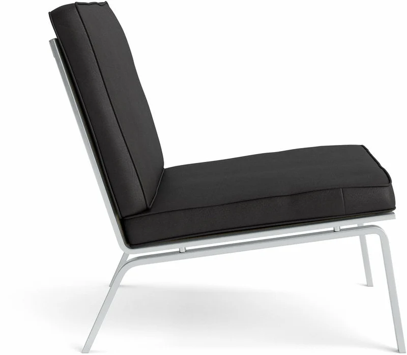 Fauteuil en acier et cuir anthracite Man - NORR11