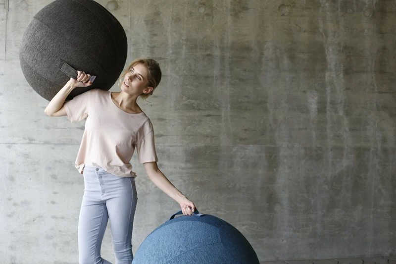 Siège ergonomique en tissu polyester anthracite 60 cm STOV - VLUV