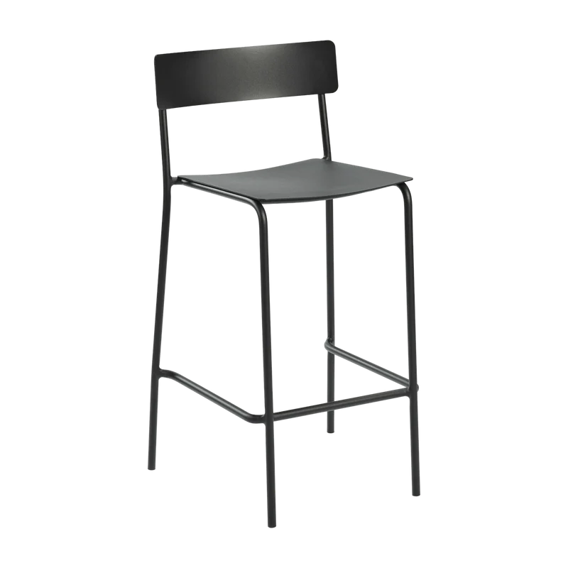 Chaise de bar en aluminium noir August - Serax