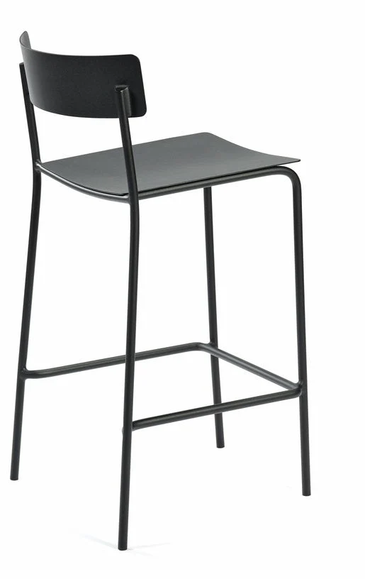 Chaise de bar en aluminium noir August - Serax