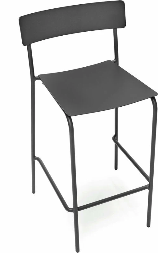 Chaise de bar en aluminium noir August - Serax