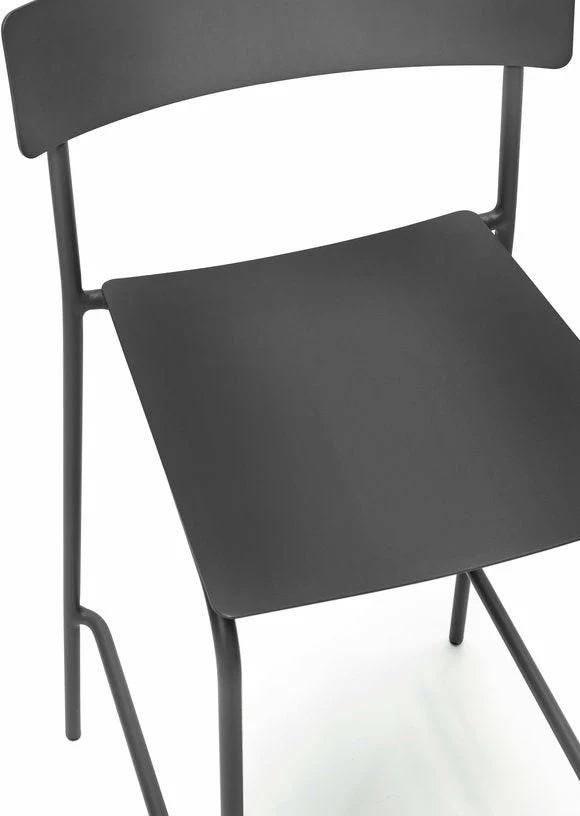 Chaise de bar en aluminium noir August - Serax