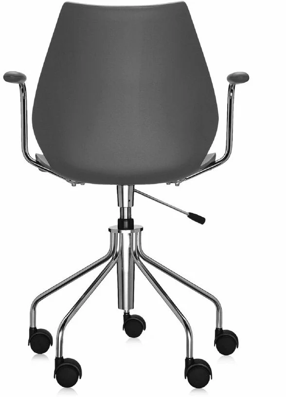 Chaise à roulettes avec accoudoirs anthracite Maui - Kartell