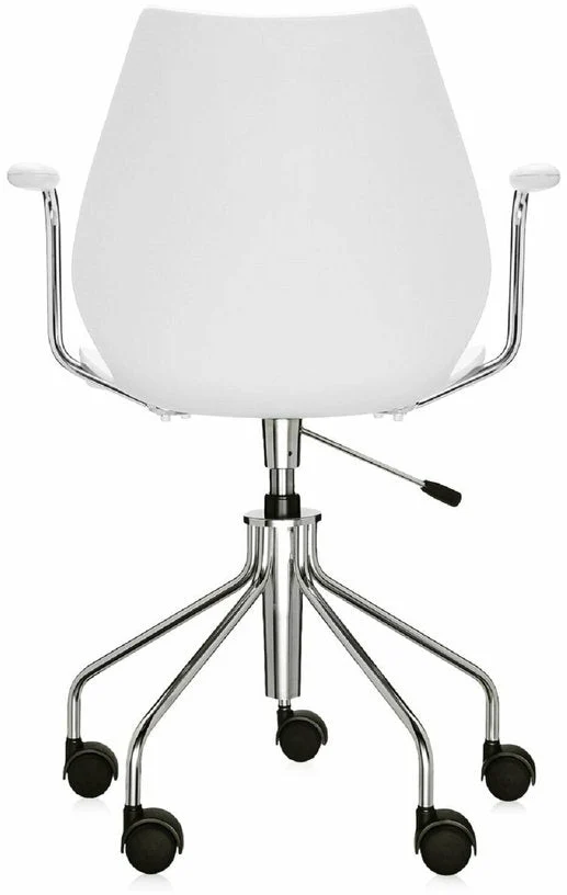 Chaise à roulettes blanche avec accoudoirs Maui - Kartell