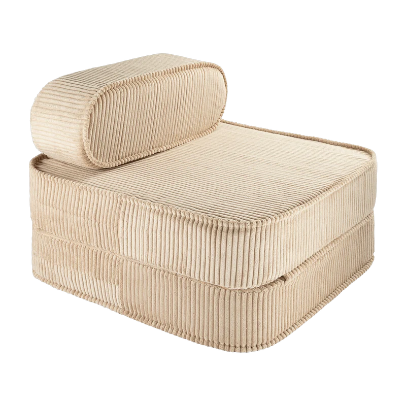 Fauteuil pliable en velours côtelé marron 150 x 60 cm - Wigiwama