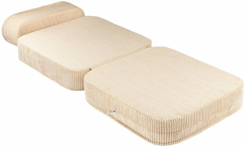 Fauteuil pliable en velours côtelé marron 150 x 60 cm - Wigiwama