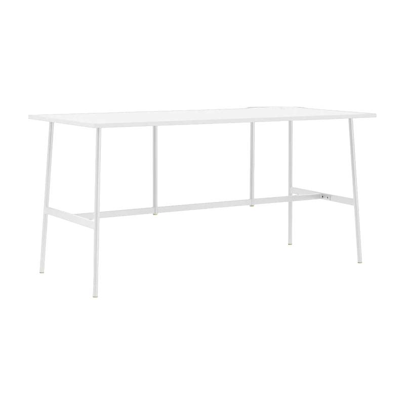 Table de bar en stratifié et laiton blanc 190 x 90 cm Union blanc - Normann Copenhagen
