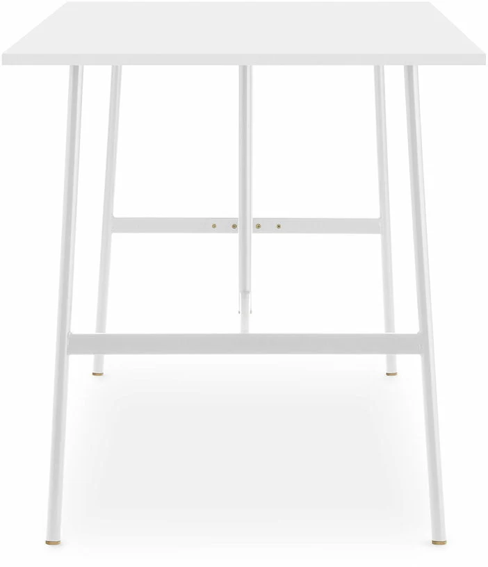 Table de bar en stratifié et laiton blanc 190 x 90 cm Union blanc - Normann Copenhagen