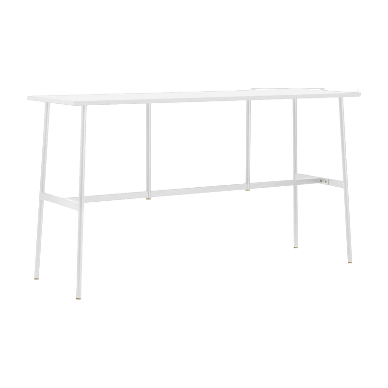 Table haute en stratifié et laiton blanc 190 x 90 cm Union blanc - Normann Copenhagen