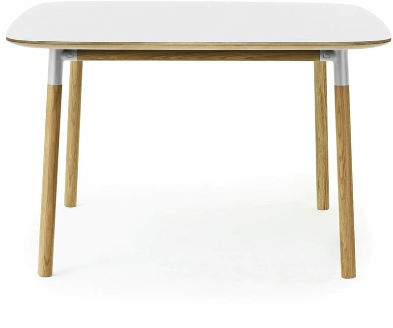 Table à manger carrée en chêne et stratifié blanc 120 x 120 cm Form - Normann Copenhagen