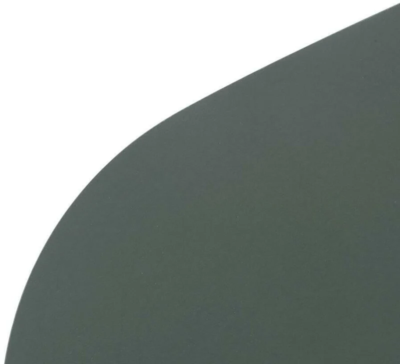 Table à manger carrée en chêne et lino vert 120 x 120 cm Form - Normann Copenhagen