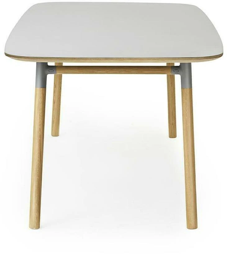 Table à manger rectangulaire en chêne et lino gris 95 x 200 cm Form - Normann Copenhagen
