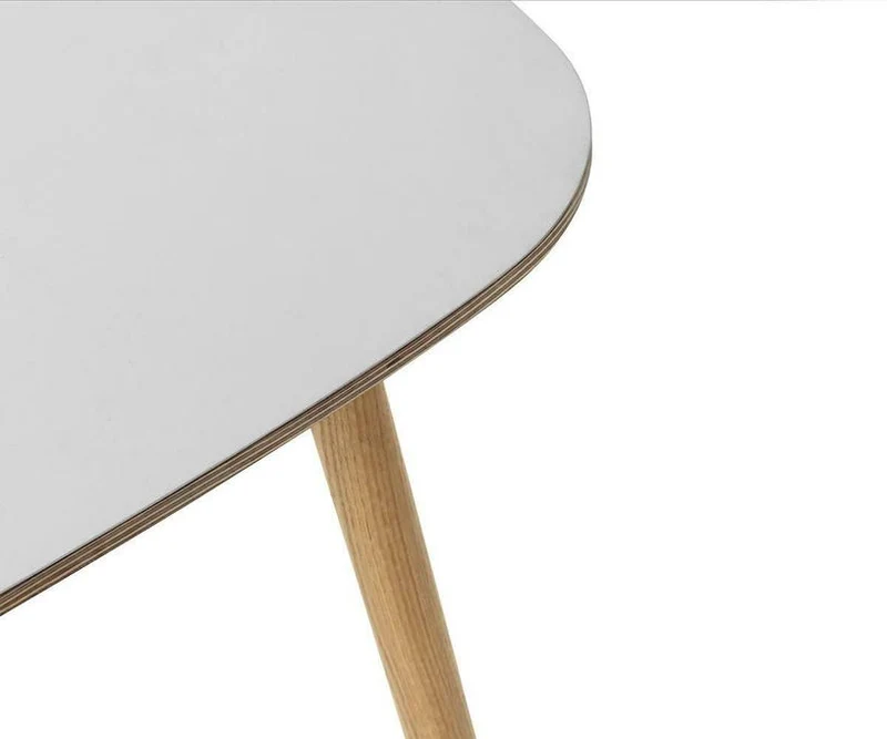 Table à manger rectangulaire en chêne et lino gris 95 x 200 cm Form - Normann Copenhagen