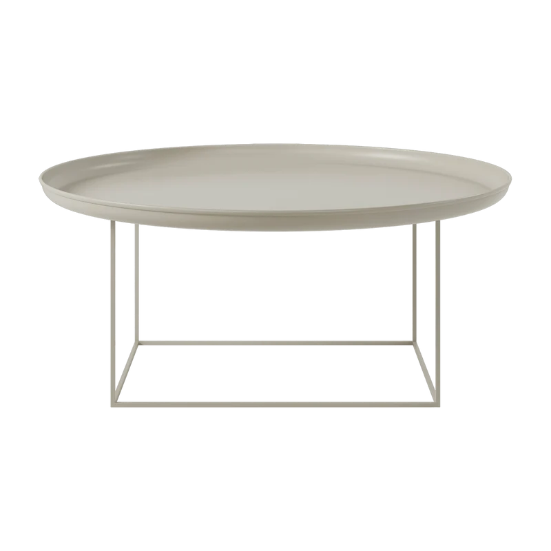 Table basse ronde en acier gris pierre 90 cm Duke - NORR11