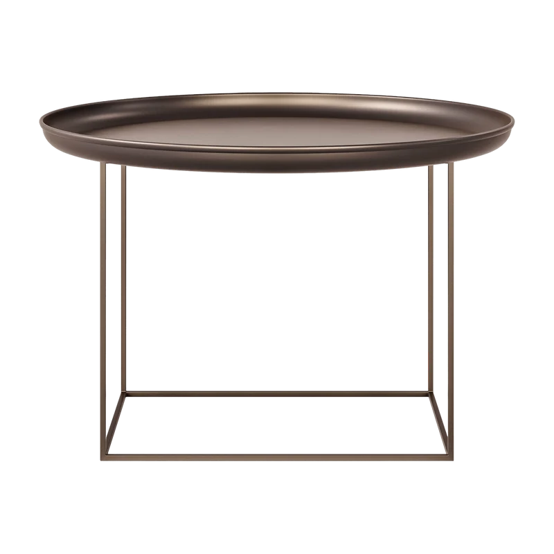 Table basse ronde en acier bronze 70 cm Duke - NORR11