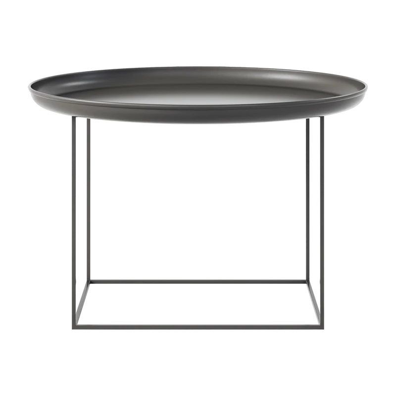 Table basse ronde en acier noire 70 cm Duke - NORR11