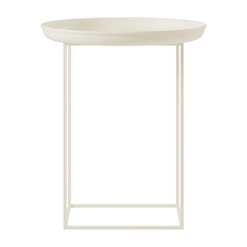 Table d'appoint ronde en acier blanc antique 45 cm Duke - NORR11
