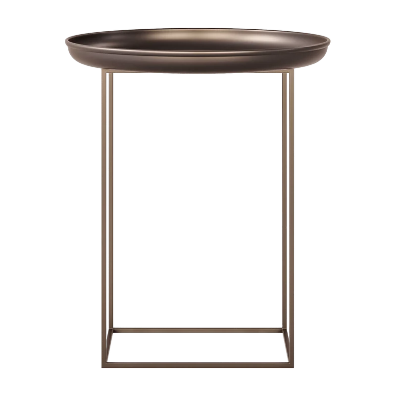 Table d'appoint ronde en acier bronze 45 cm Duke - NORR11