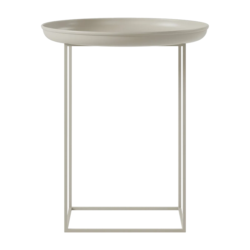 Table d'appoint ronde en acier gris pierre 45 cm Duke - NORR11
