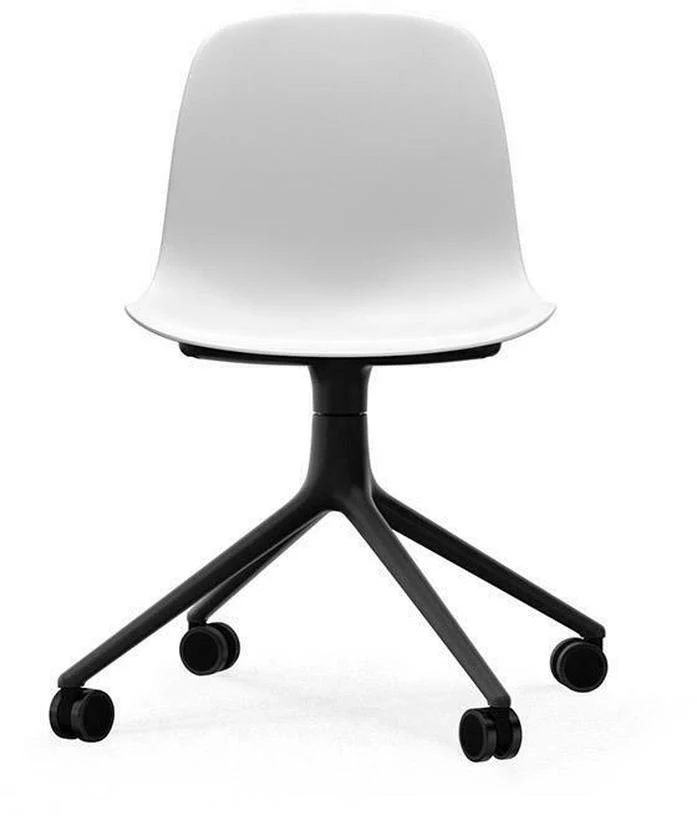 Chaise roulante en aluminium noir et pp Form - Normann Copenhagen