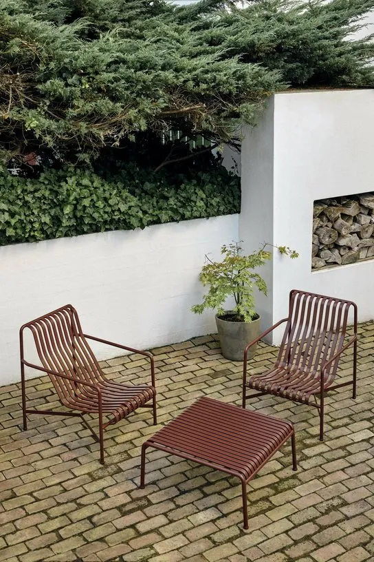 Table basse d'extérieur en acier galvanisé Palissade - Hay