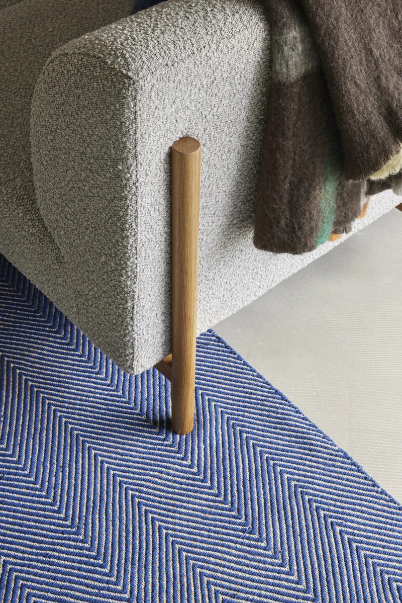 Canapé 3 places en polyester gris 182 cm Moment - Hübsch