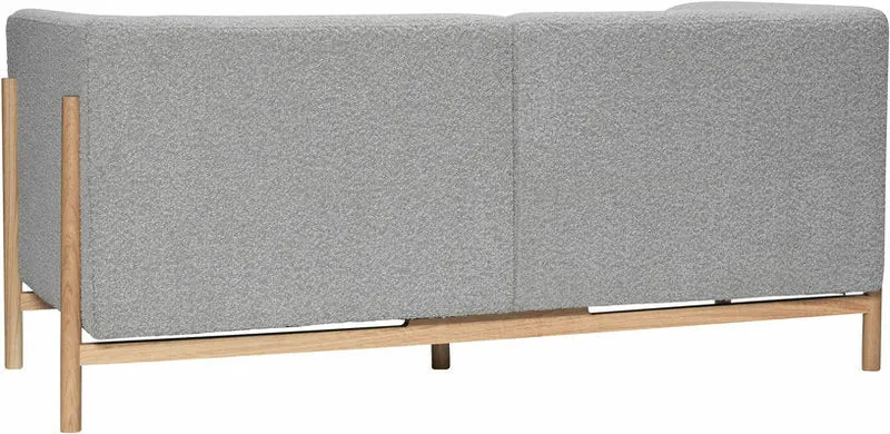 Canapé 2 places en polyester gris 182 cm Moment - Hübsch