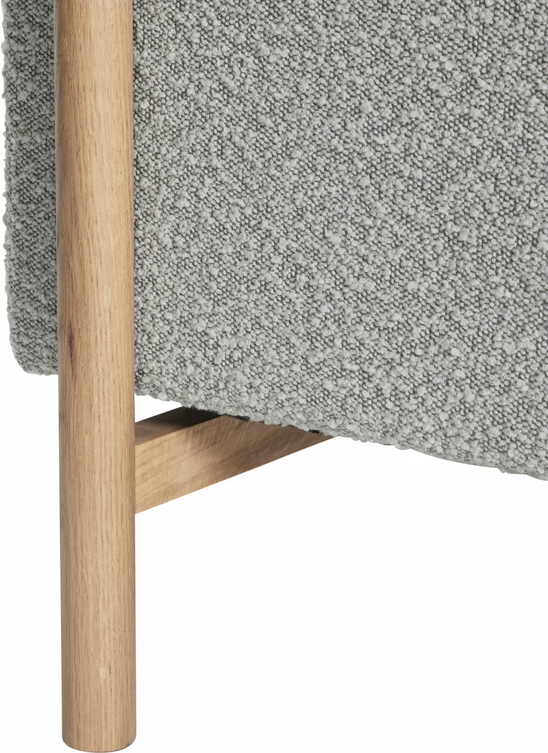 Canapé 2 places en polyester gris 182 cm Moment - Hübsch
