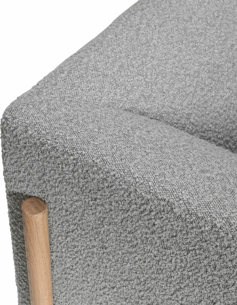 Canapé 2 places en polyester gris 182 cm Moment - Hübsch