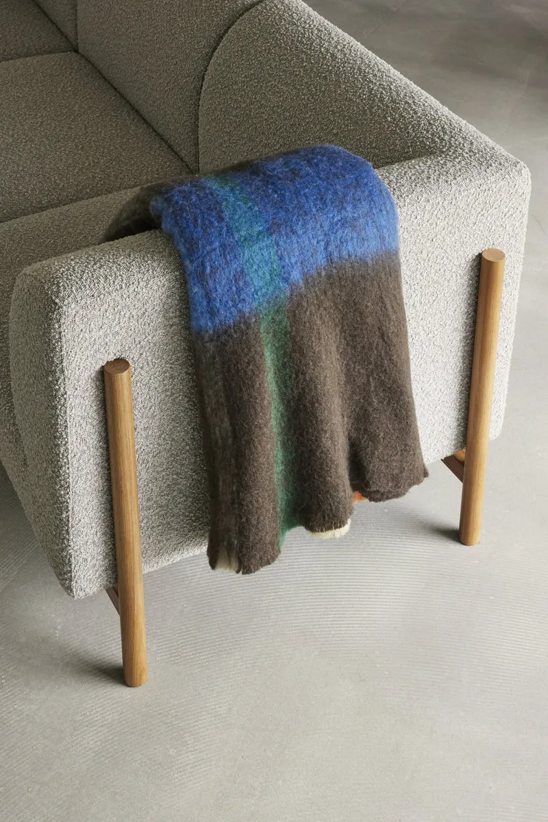 Canapé 2 places en polyester gris 182 cm Moment - Hübsch