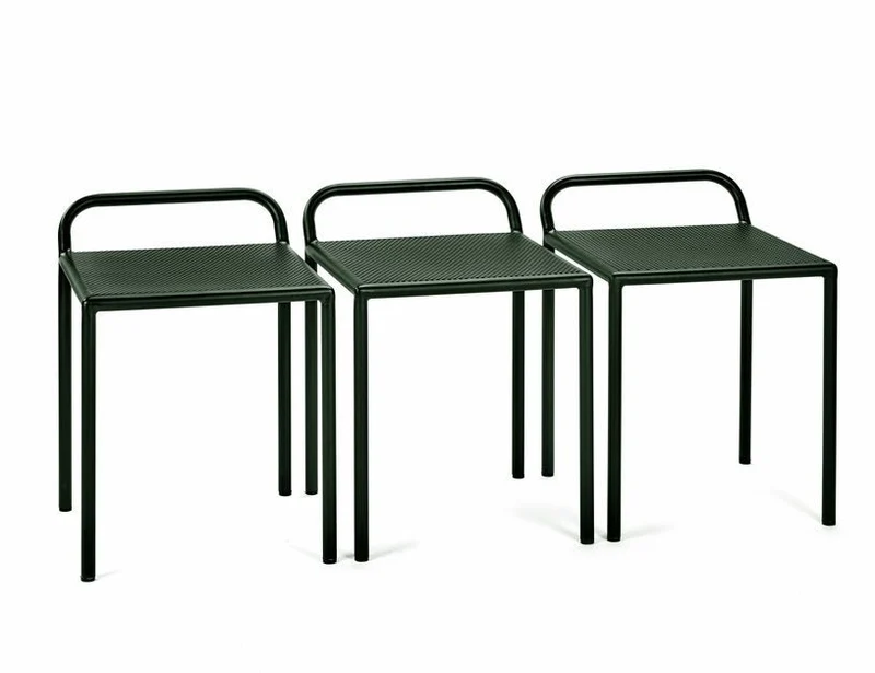 Tabouret de jardin en acier vert 52 cm Fontainebleau - Serax