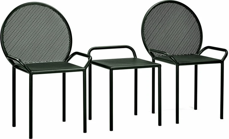 Tabouret de jardin en acier vert 52 cm Fontainebleau - Serax