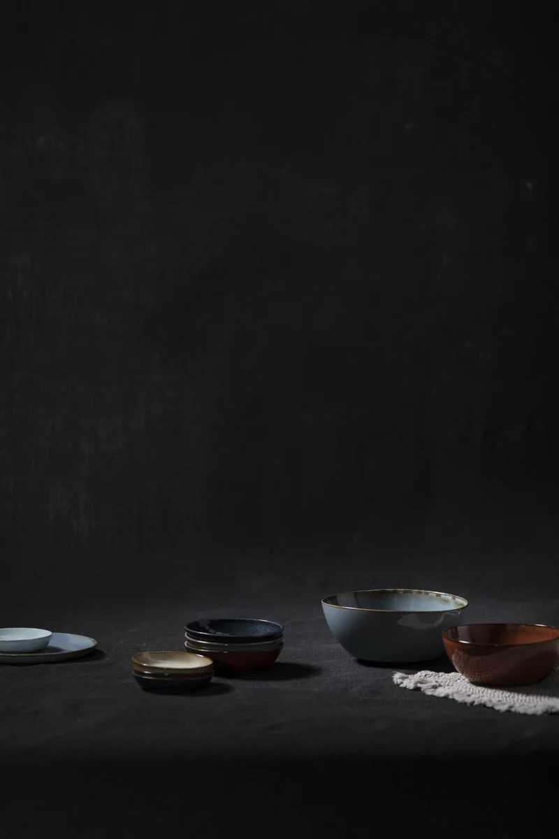 Bol en grès bleu ciel et gris fumé 11 cm - Serax