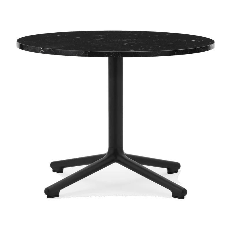 Table basse en aluminium noir et en marbre 60 cm Lunar Marble - Normann Copenhagen