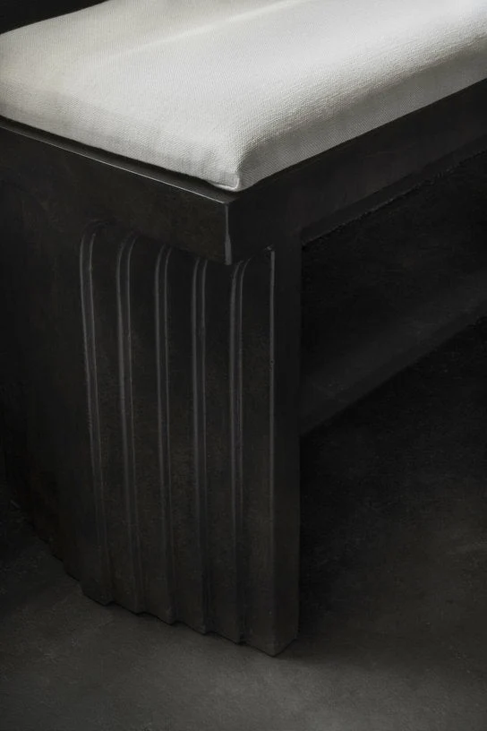 Banc en béton noir café 120 x 35 cm Arc - 101 Copenhagen