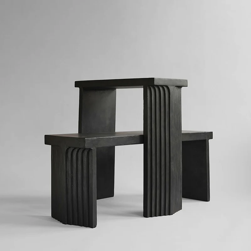 Console en béton et marbre blanc calacatta 70 x 33,5 cm Arc - 101 Copenhagen
