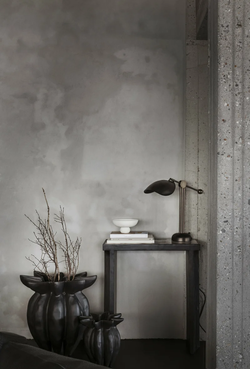 Console en béton et marbre blanc calacatta 70 x 33,5 cm Arc - 101 Copenhagen