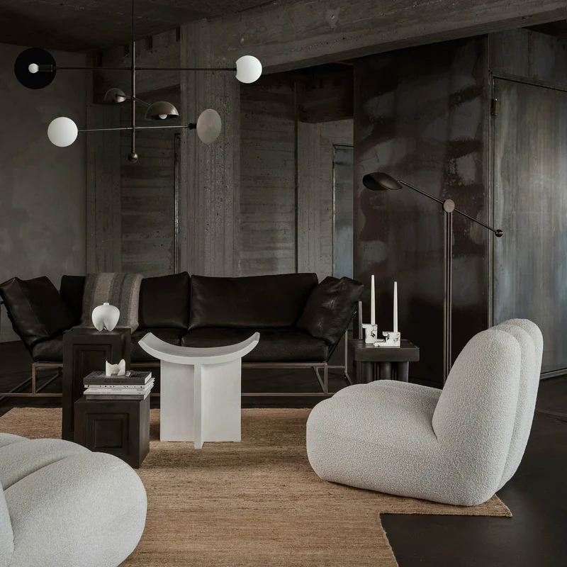 Tabouret en béton blanc 60 x 25 cm Brutus - 101 Copenhagen