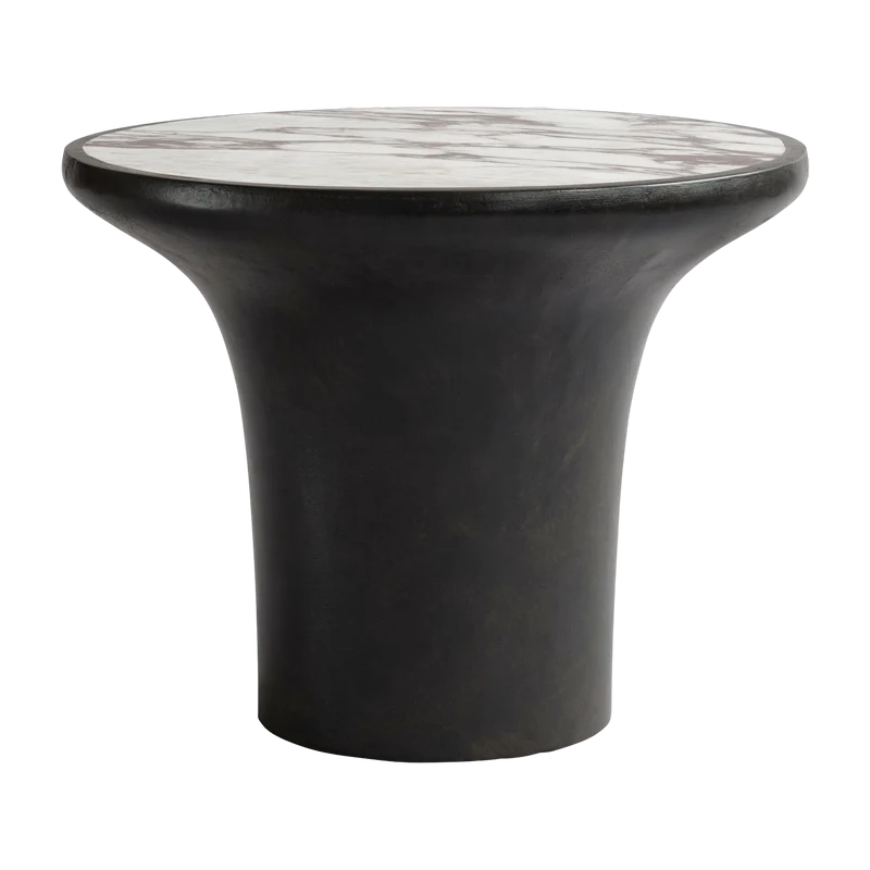 Table d'appoint en béton et marbre calacatta 45 x 45 cm Trumpet - 101 Copenhagen