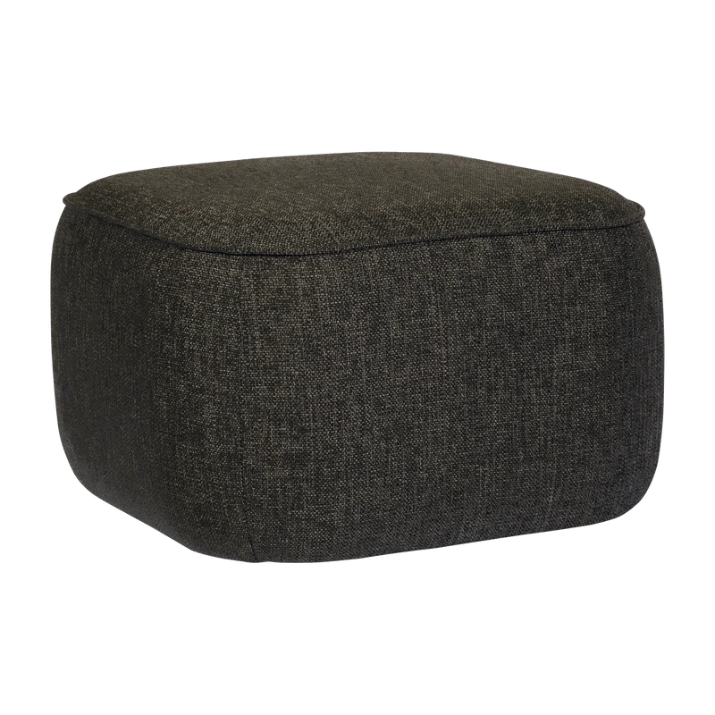 Pouf marron foncé Cube - Hübsch