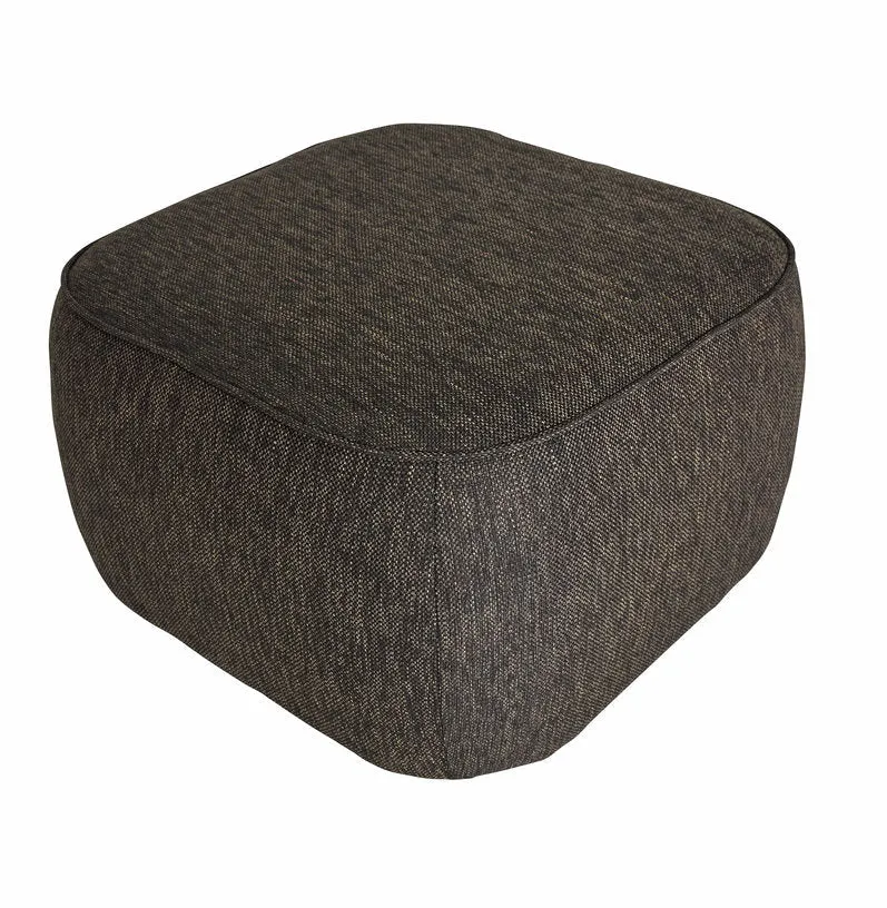 Pouf marron foncé Cube - Hübsch