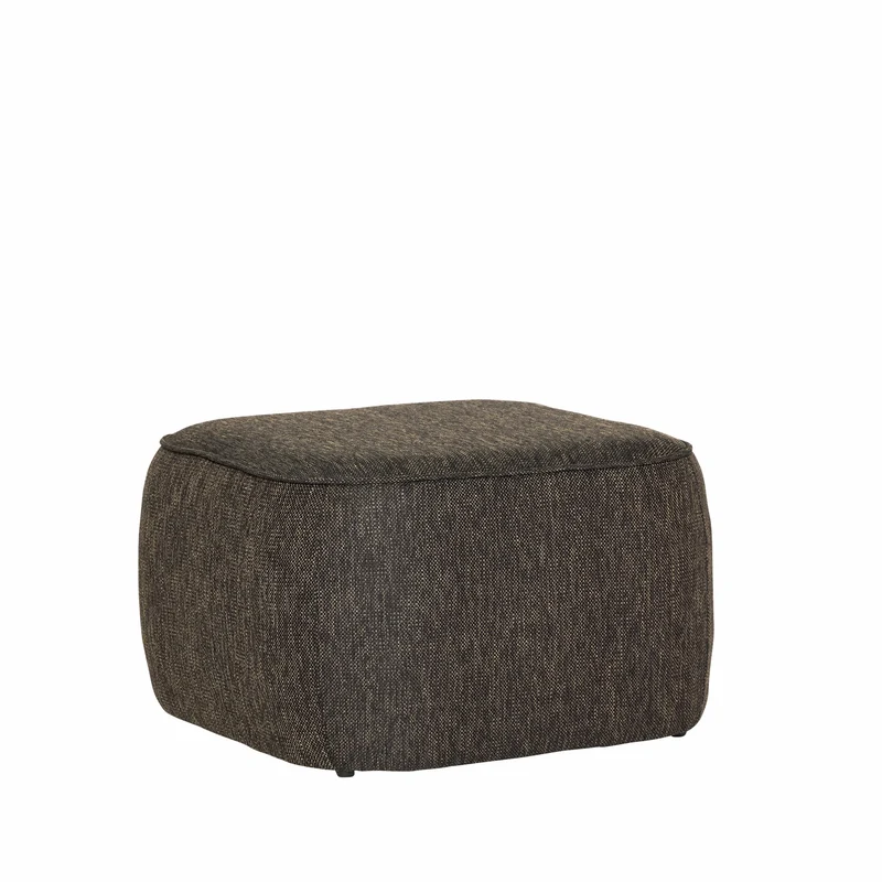 Pouf marron foncé Cube - Hübsch