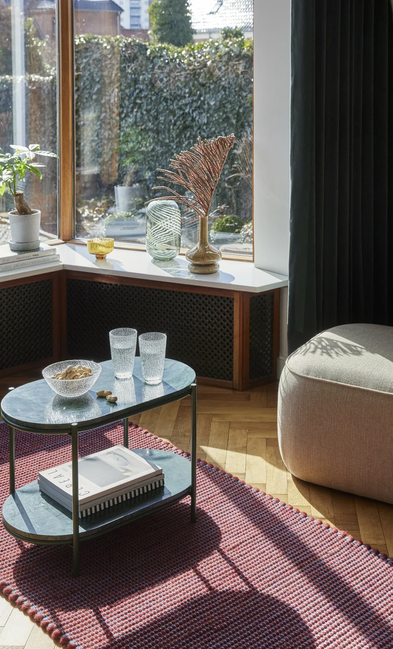 Pouf beige Cube - Hübsch