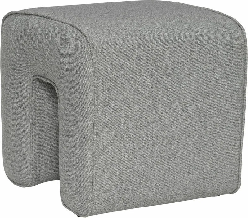 Pouf gris en tissu Sculpture - Hübsch