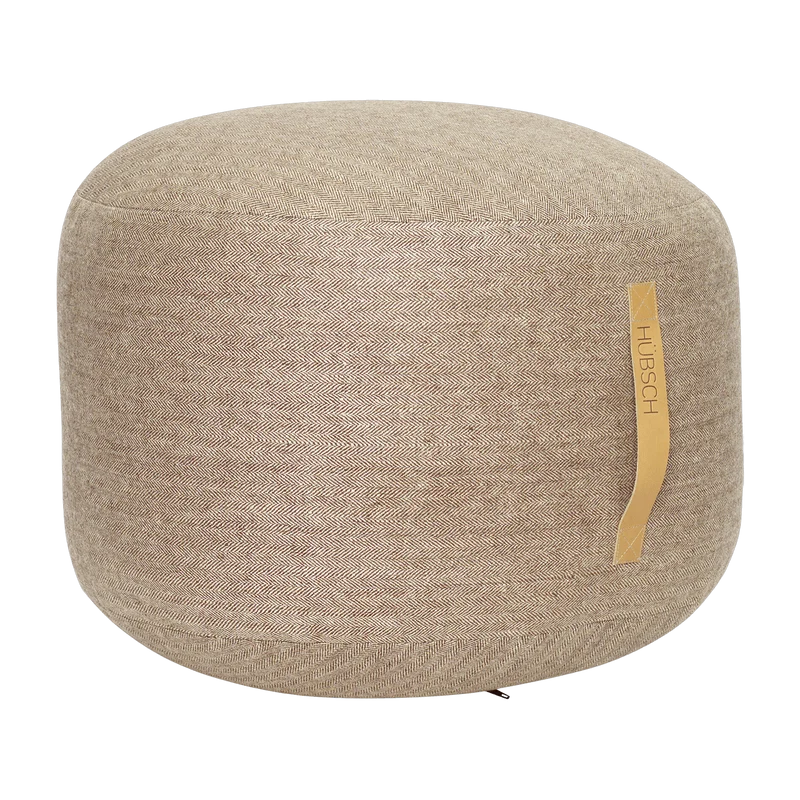 Pouf marron Ø50cm Mochi - Hübsch