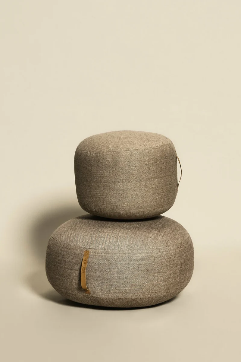 Pouf marron Ø50cm Mochi - Hübsch