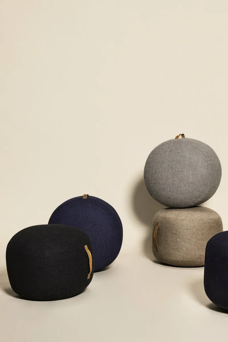 Pouf marron Ø50cm Mochi - Hübsch